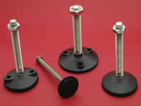 Adjustable feet with anti-slip pad and bolt-down option