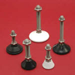 Lightweight feet with mild or stainless steel stem and plastic bases